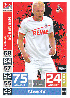 Frederik Sorensen 1. FC Koln 2018/19 Topps MA Bundesliga #358